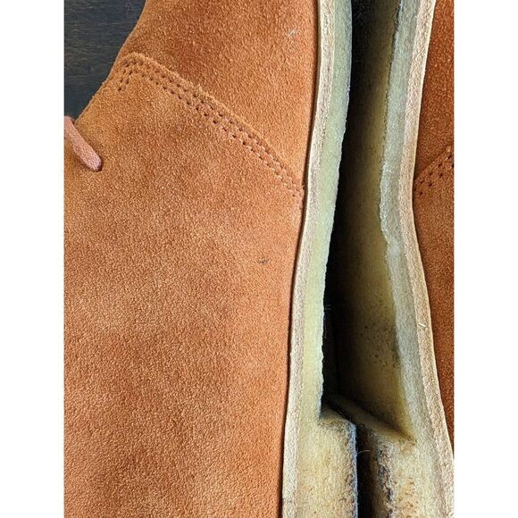 Clarks Originals Women's Phenia Suede Desert Rust Ankle Boot - Size 8.5 - Picture 6 of 10